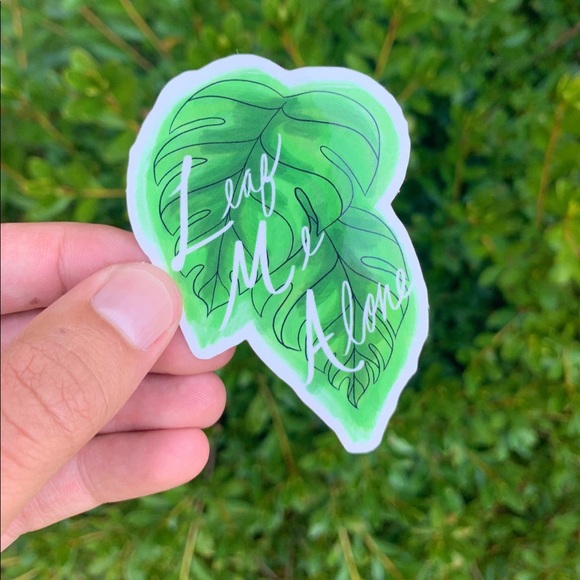 Leaf Me Alone Sticker - Picture 1 of 3